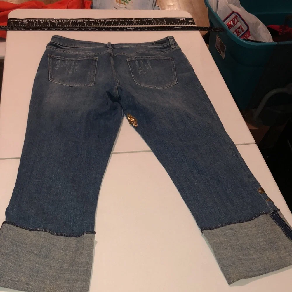 Pilcro and the Letterpress Blue Jeans with Gold Accents - Picture 12 of 15